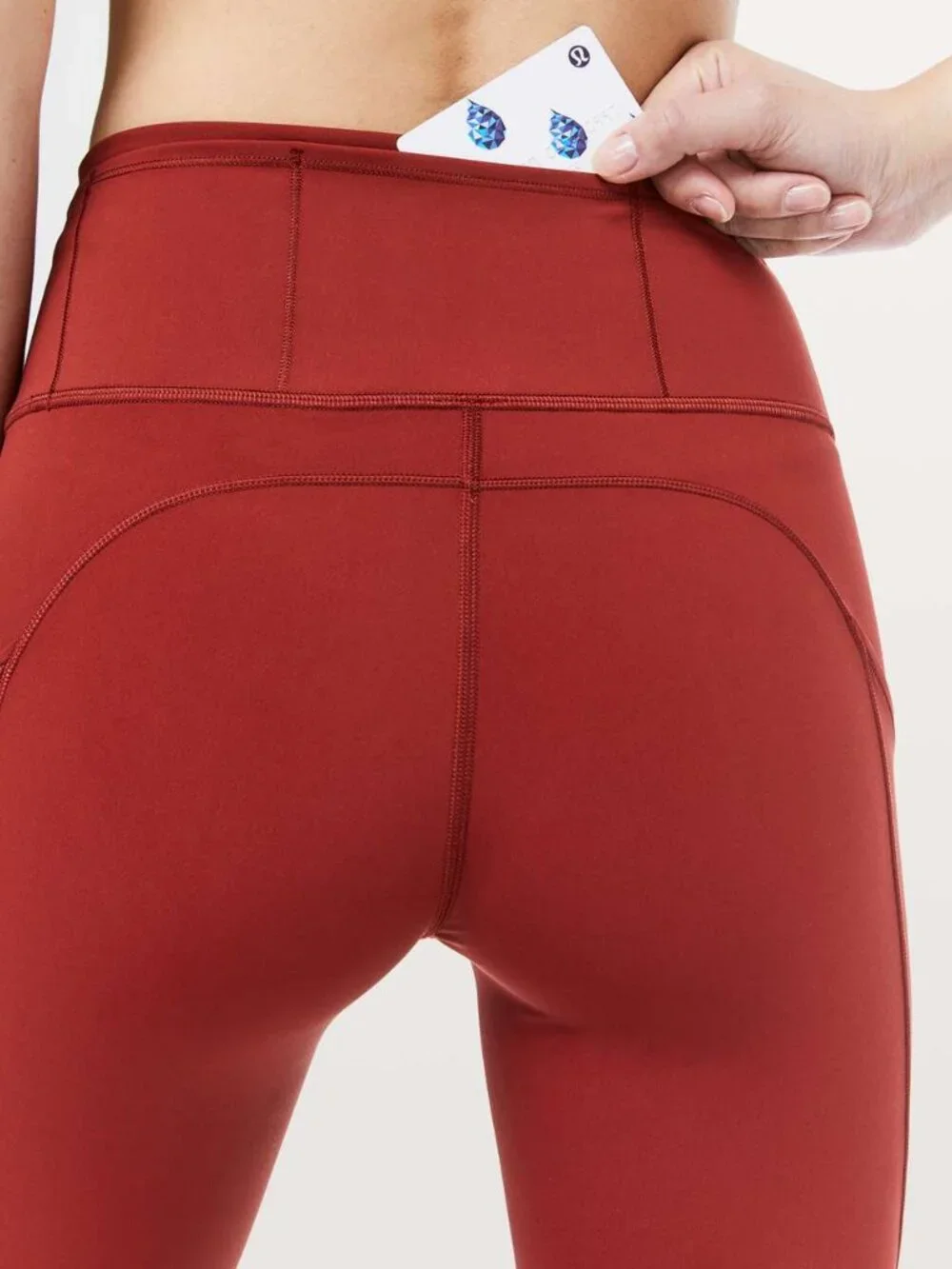 Lululemon Red Fast and Free High-Rise Crop 19